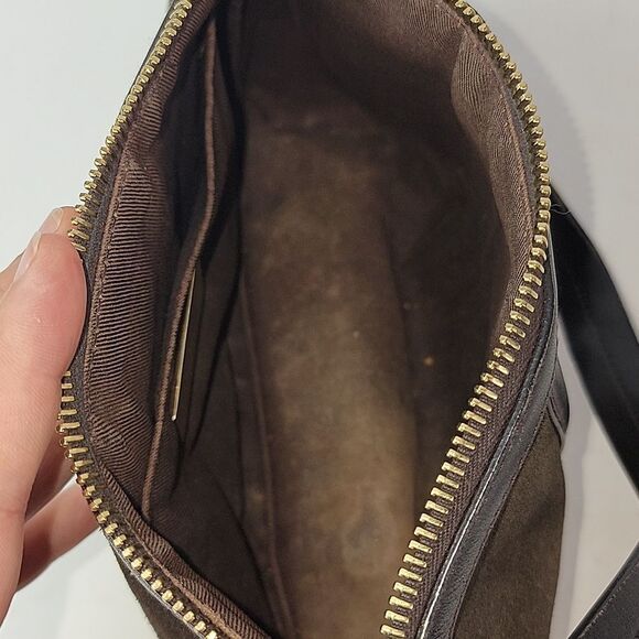 Bally Center Strip Suede Leather Women's  Shoulder Bag - Picture 7 of 13